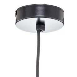 Lámpara colgante Forestier Bamboo M, Ø 45 cm, negro