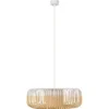 Lámpara colgante Forestier Bamboo XL, Ø 60 cm, blanca