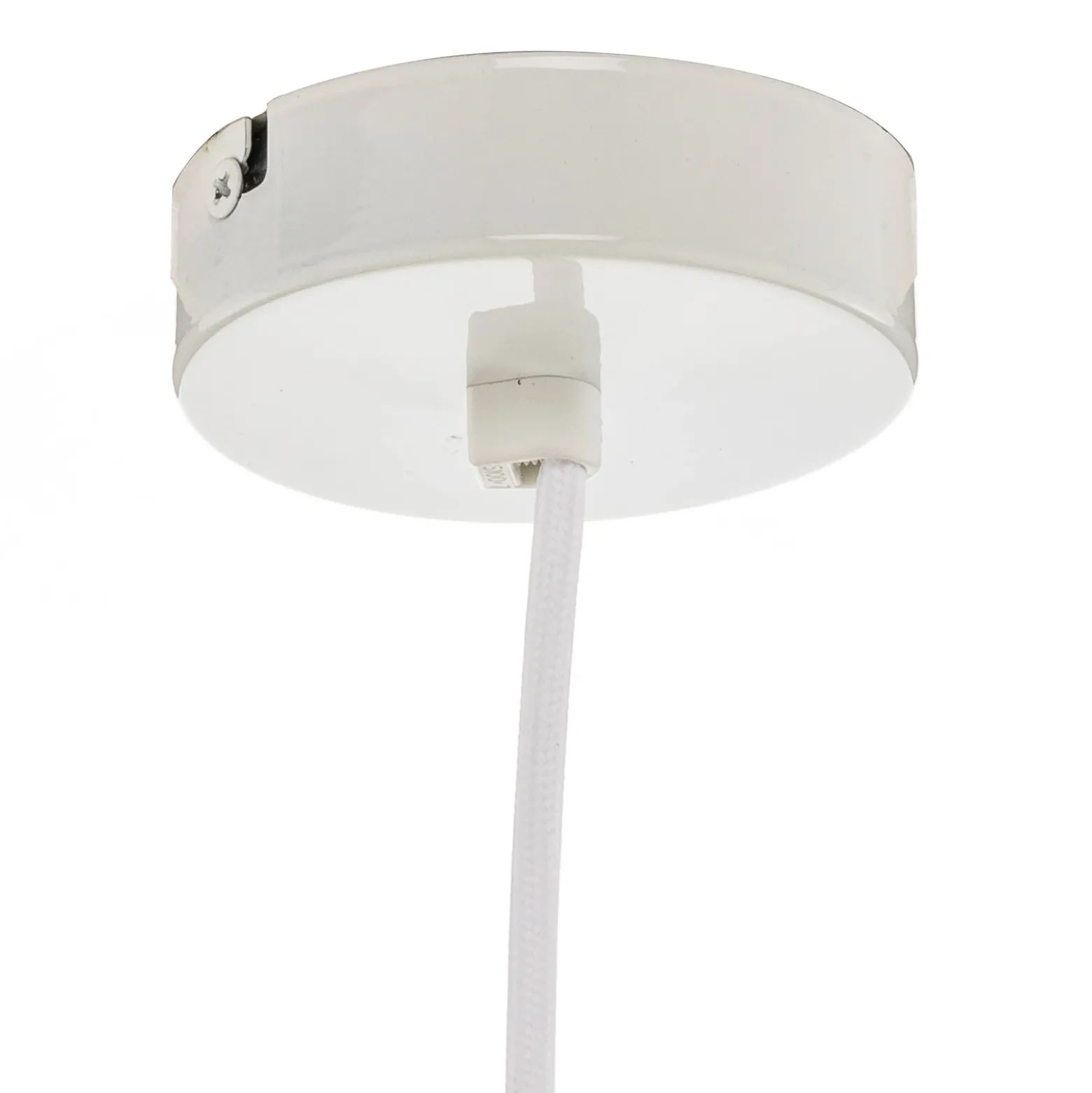 Lámpara colgante Forestier Bamboo S, Ø 35 cm, blanca