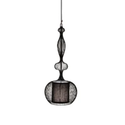 Lámpara colgante Forestier Impératrice, negra