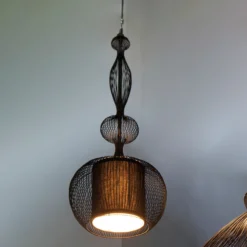 Lámpara colgante Forestier Impératrice, negra