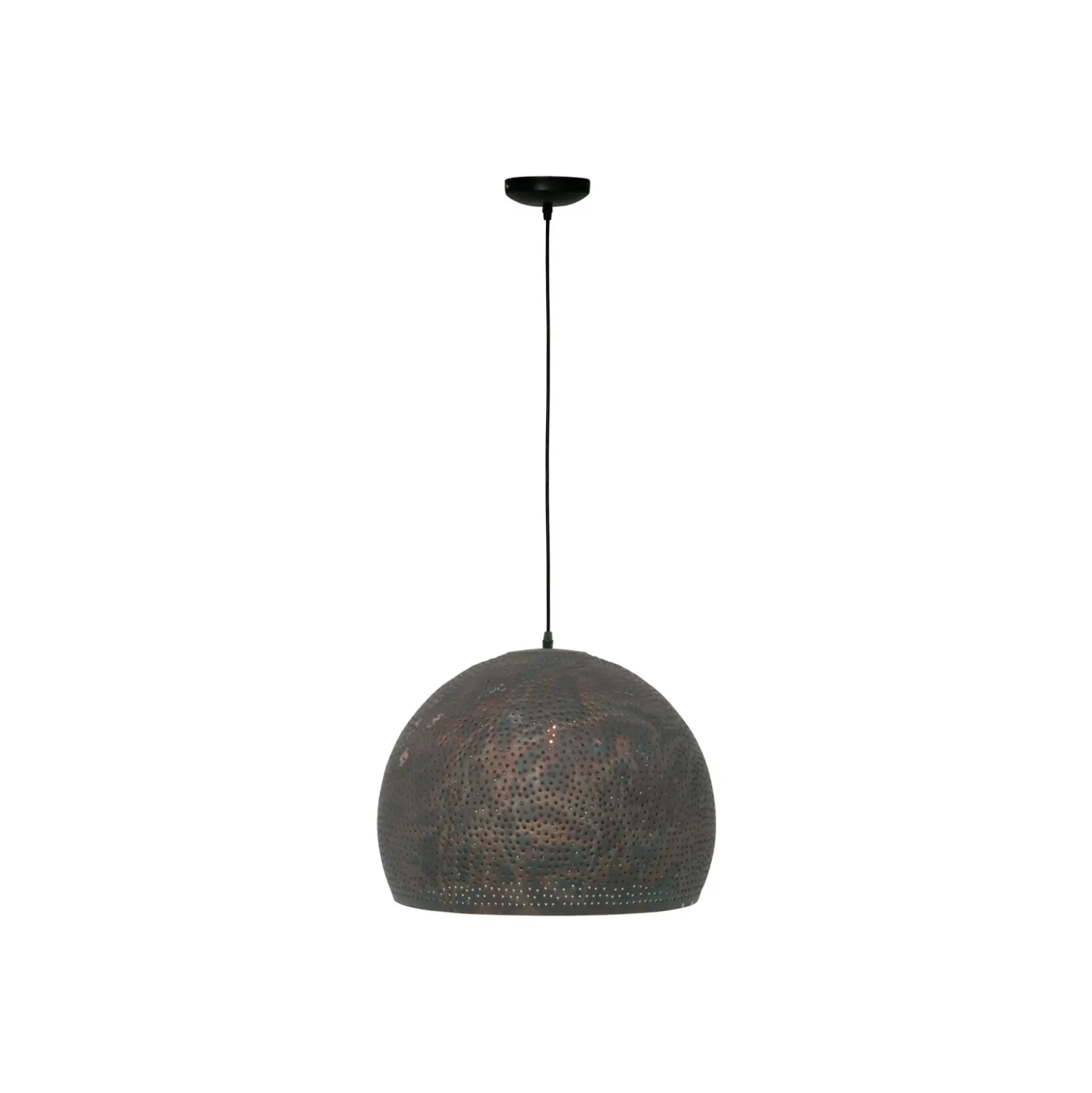 Lámpara colgante Fori, Ø 45 cm, marrón, metal