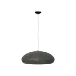 Lámpara colgante Fori, Ø 53 cm, marrón, metal