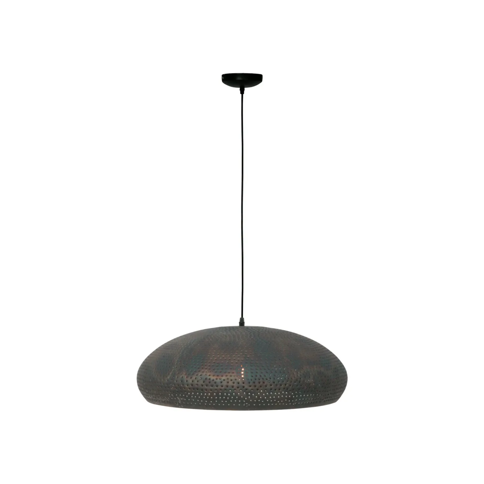 Lámpara colgante Fori, Ø 53 cm, marrón, metal