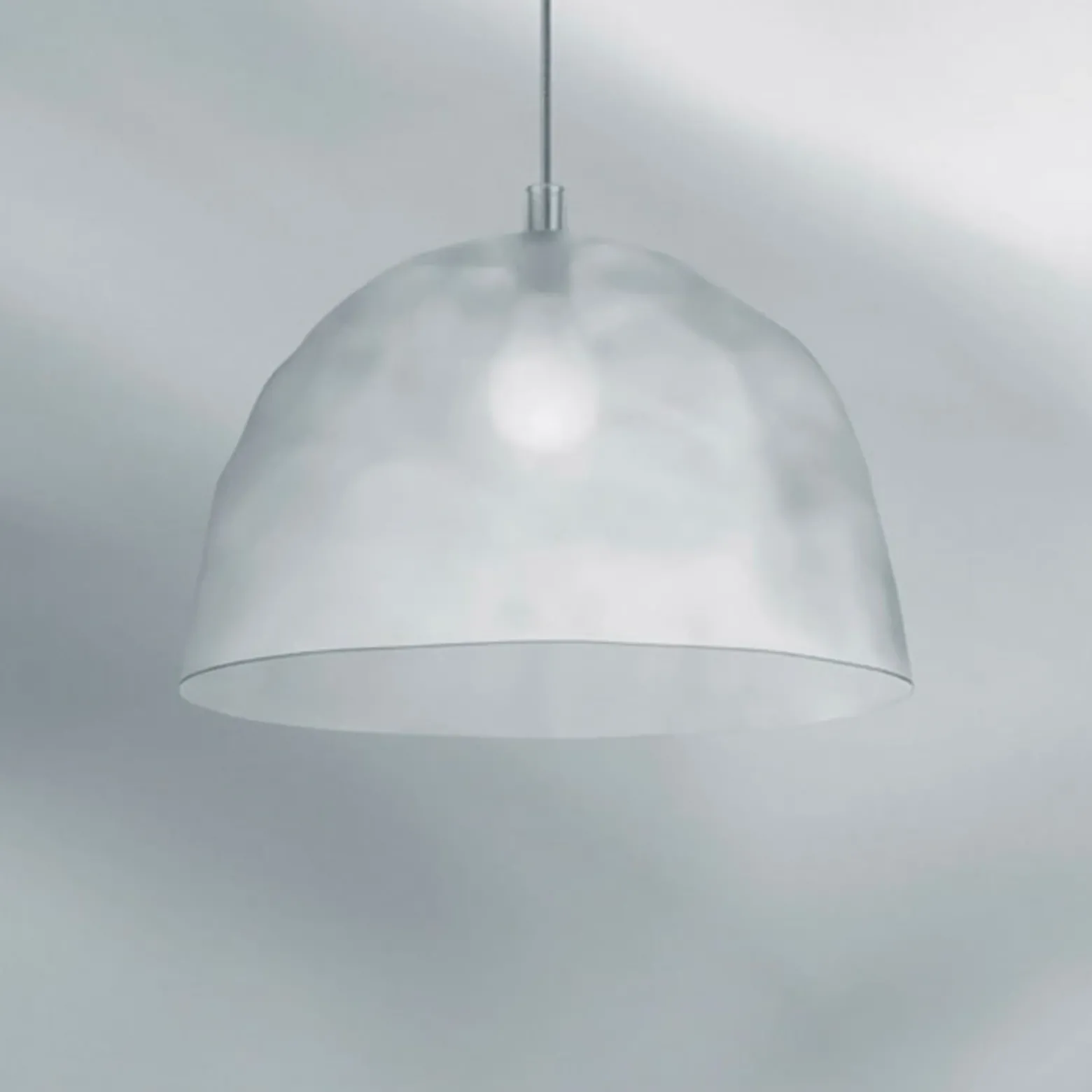 Lámpara colgante Foscarini Bump blanca esmerilada
