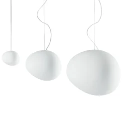 Lámpara colgante Foscarini Gregg piccola, blanca