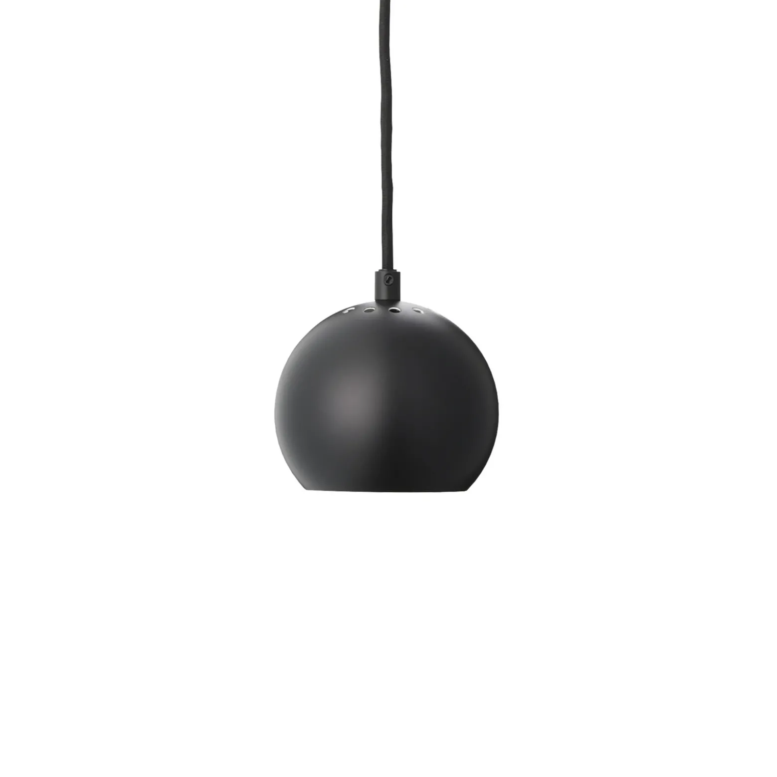 Lámpara colgante FRANDSEN Ball, negro mate, Ø 12 cm