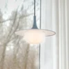 Lámpara colgante Fred, gris/blanco, Ø 35 cm, plástico/metal