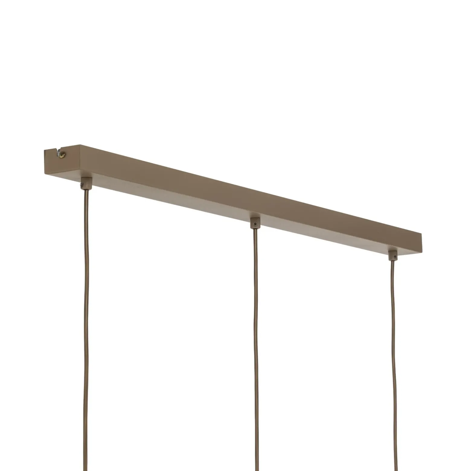 Lámpara colgante Funda, beige, longitud 110 cm, 3 luces, metal/cristal