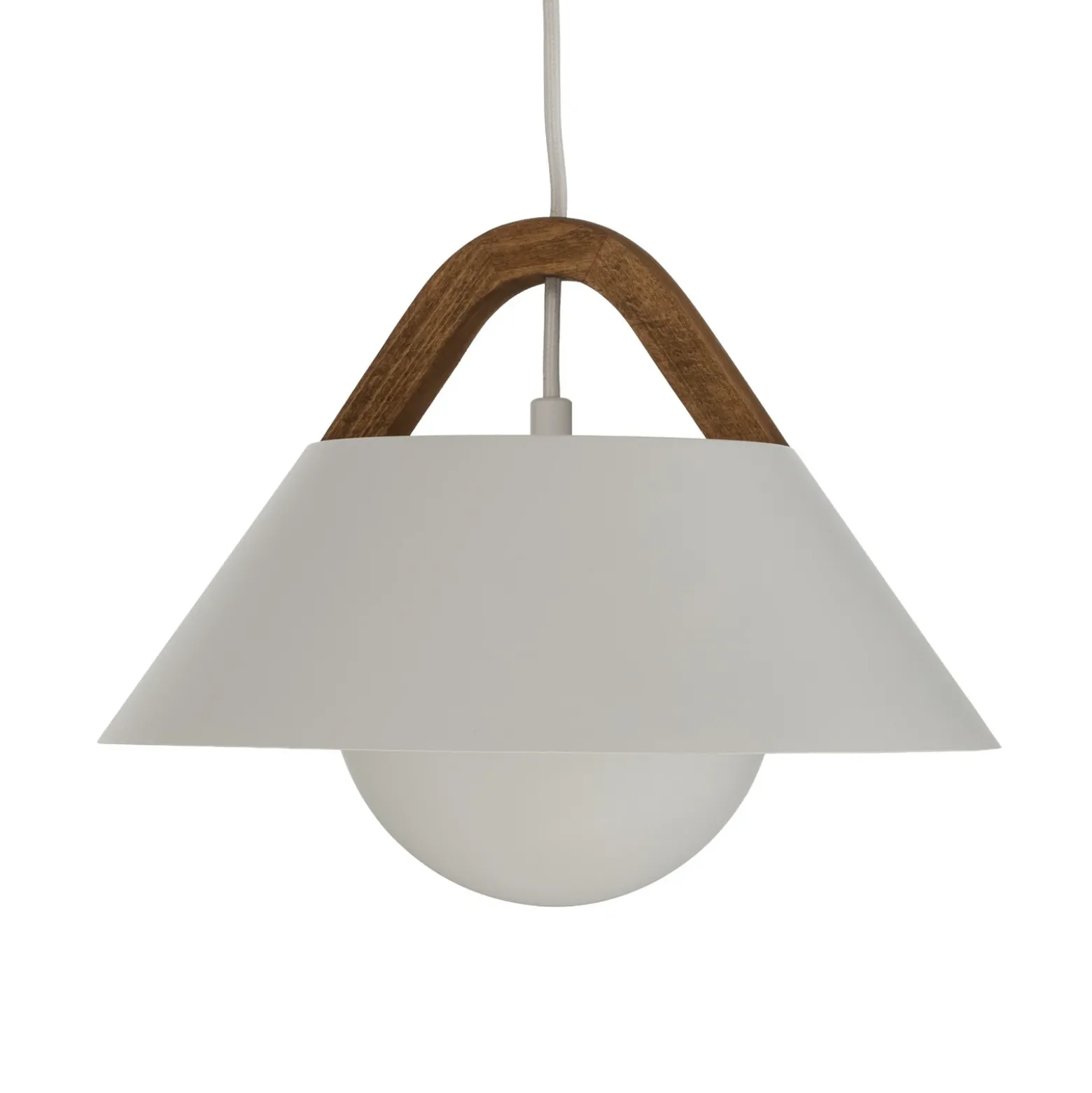 Lámpara colgante Funda, blanca, longitud 110 cm, 3 luces, metal/cristal