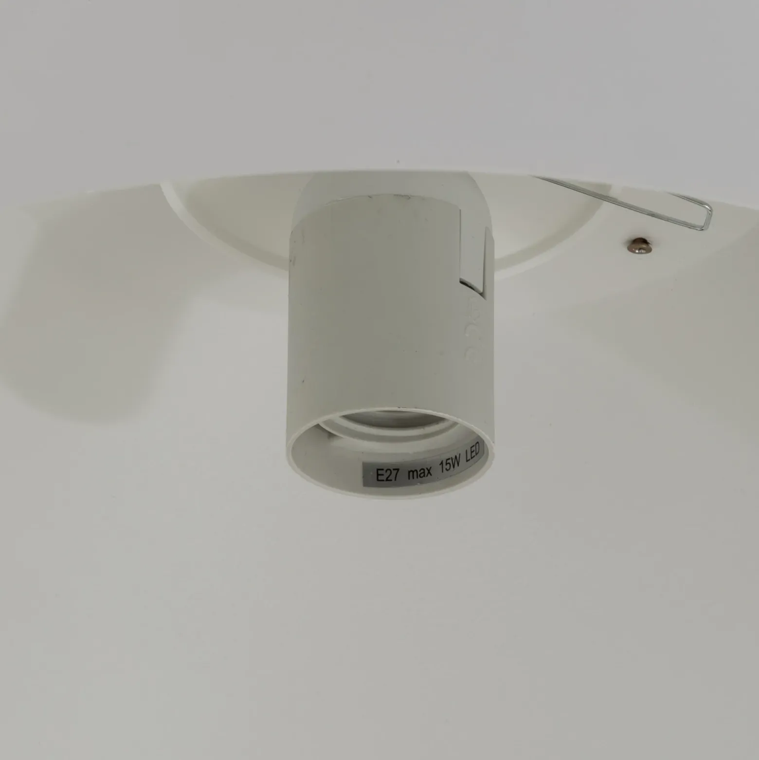 Lámpara colgante Funda, blanca, longitud 110 cm, 3 luces, metal/cristal