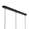 Lámpara colgante Funda, negra, longitud 110 cm, 3 luces, metal/cristal