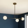 Lámpara colgante Gama 3, 3 luces, negro