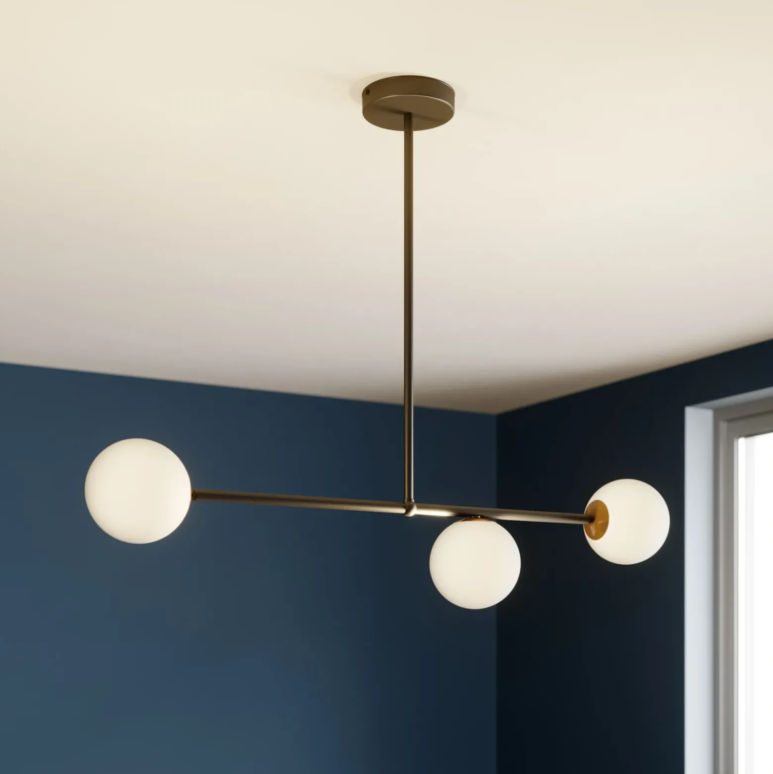 Lámpara colgante Gama 3, 3 luces, negro