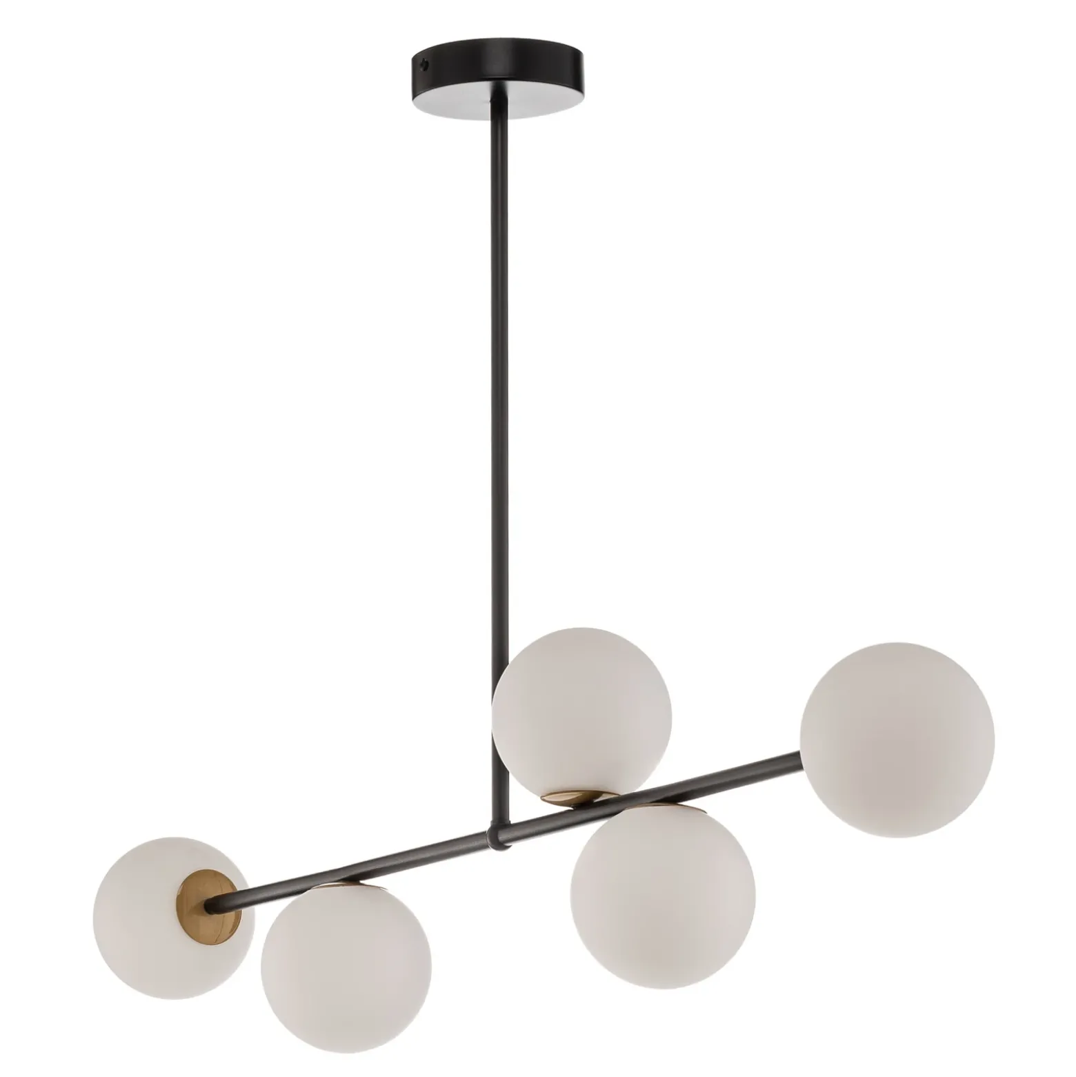Lámpara colgante Gama 5, 5 luces, negro