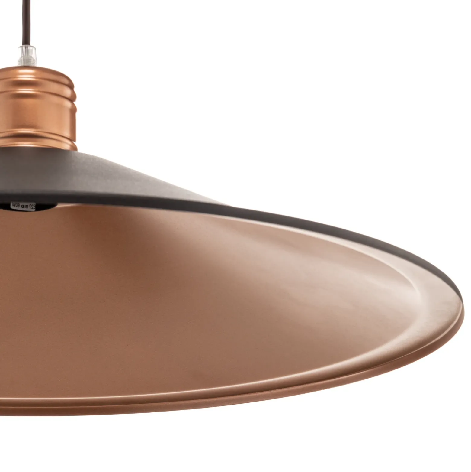 Lámpara colgante Garret I en marrón oscuro/cobre Ø 50 cm