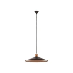 Lámpara colgante Garret I en marrón oscuro/cobre Ø 50 cm