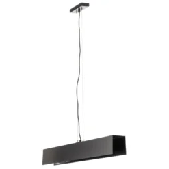 Lámpara colgante Gentor 4, longitud 96 cm en negro