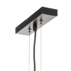 Lámpara colgante Gentor 4, longitud 96 cm en negro
