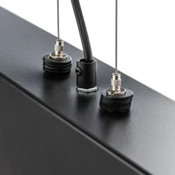 Lámpara colgante Gentor 4, longitud 96 cm en negro