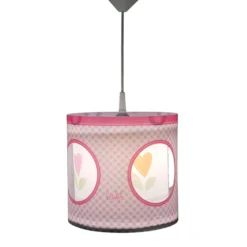 Lámpara colgante giratoria Lief para niñas en rosa