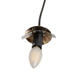 Lámpara colgante Glassy, 4 luces, redonda, negro/ópalo