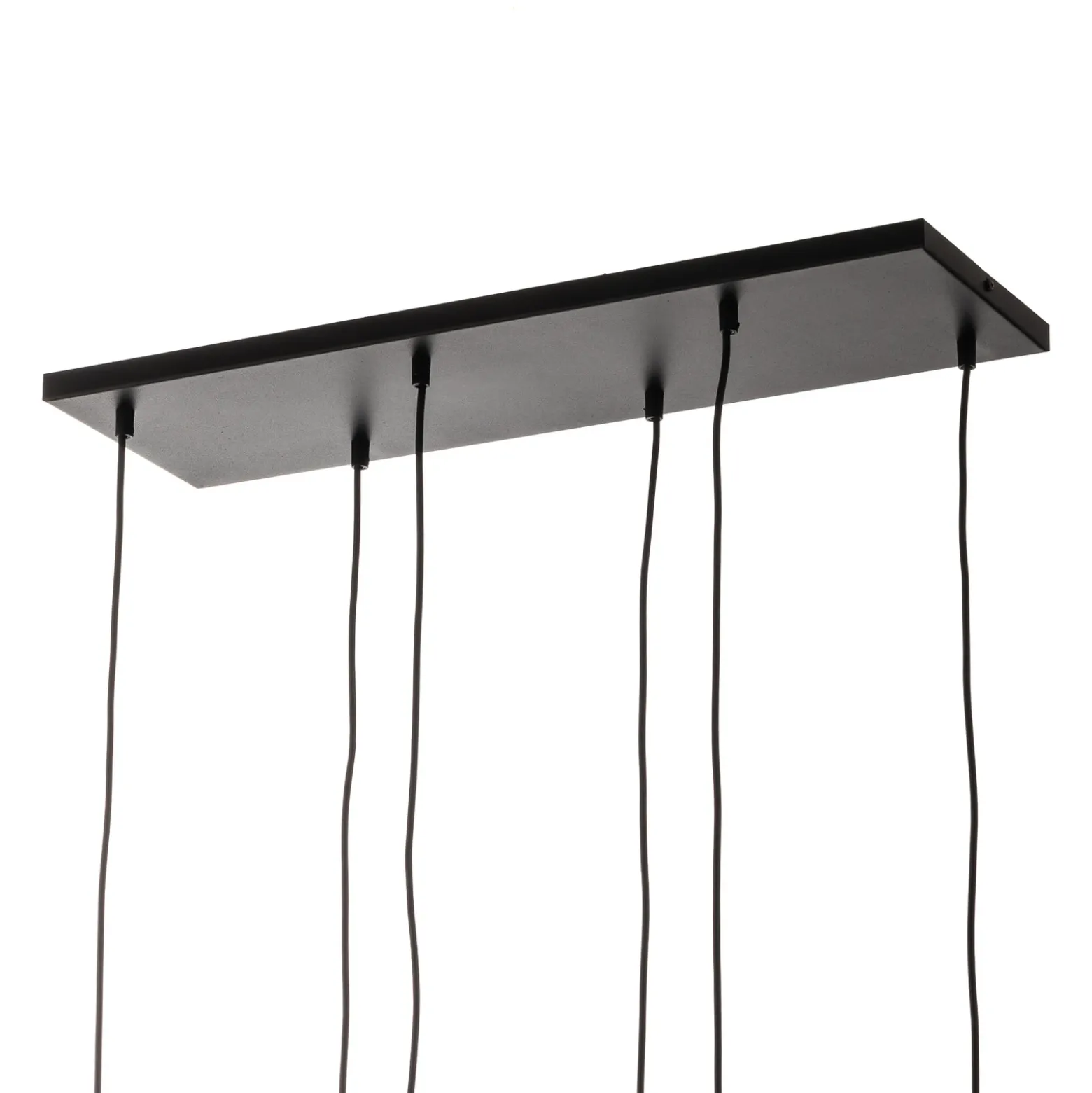 Lámpara colgante Glassy, 6 luces, grafito/ámbar/transparente, vidrio, 75 cm