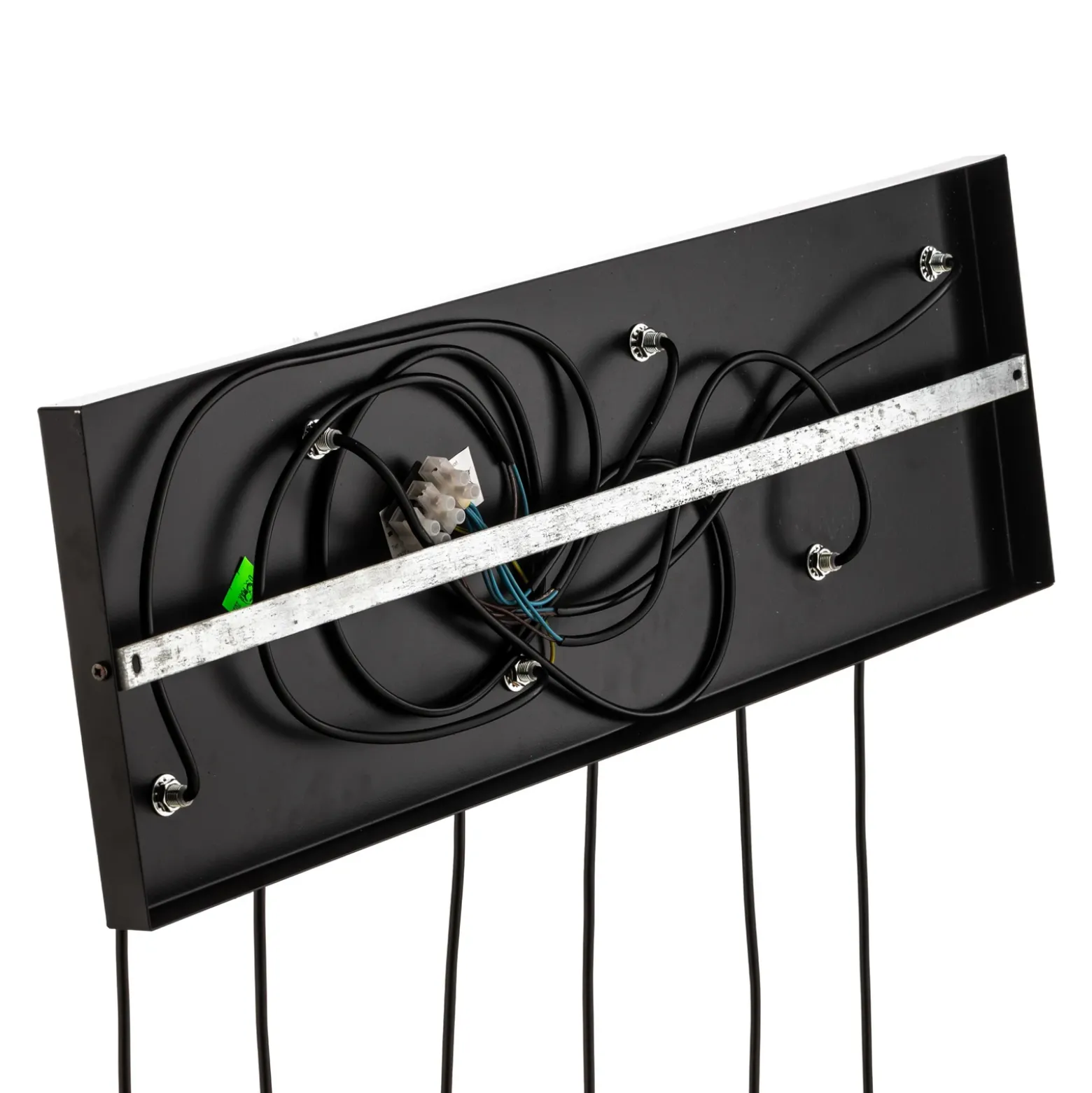 Lámpara colgante Glassy, 6 luces, negro, grafito, cristal, 75 cm