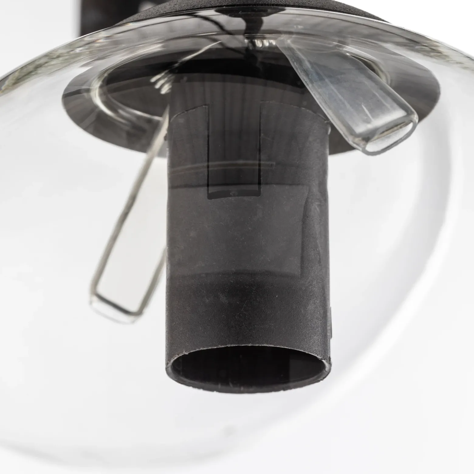 Lámpara colgante Glassy, 9 luces, negro, grafito/ámbar/transparente, E14