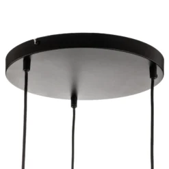 Lámpara colgante Glassy, 3 luces, redonda, grafito/ámbar/transparente, vidrio