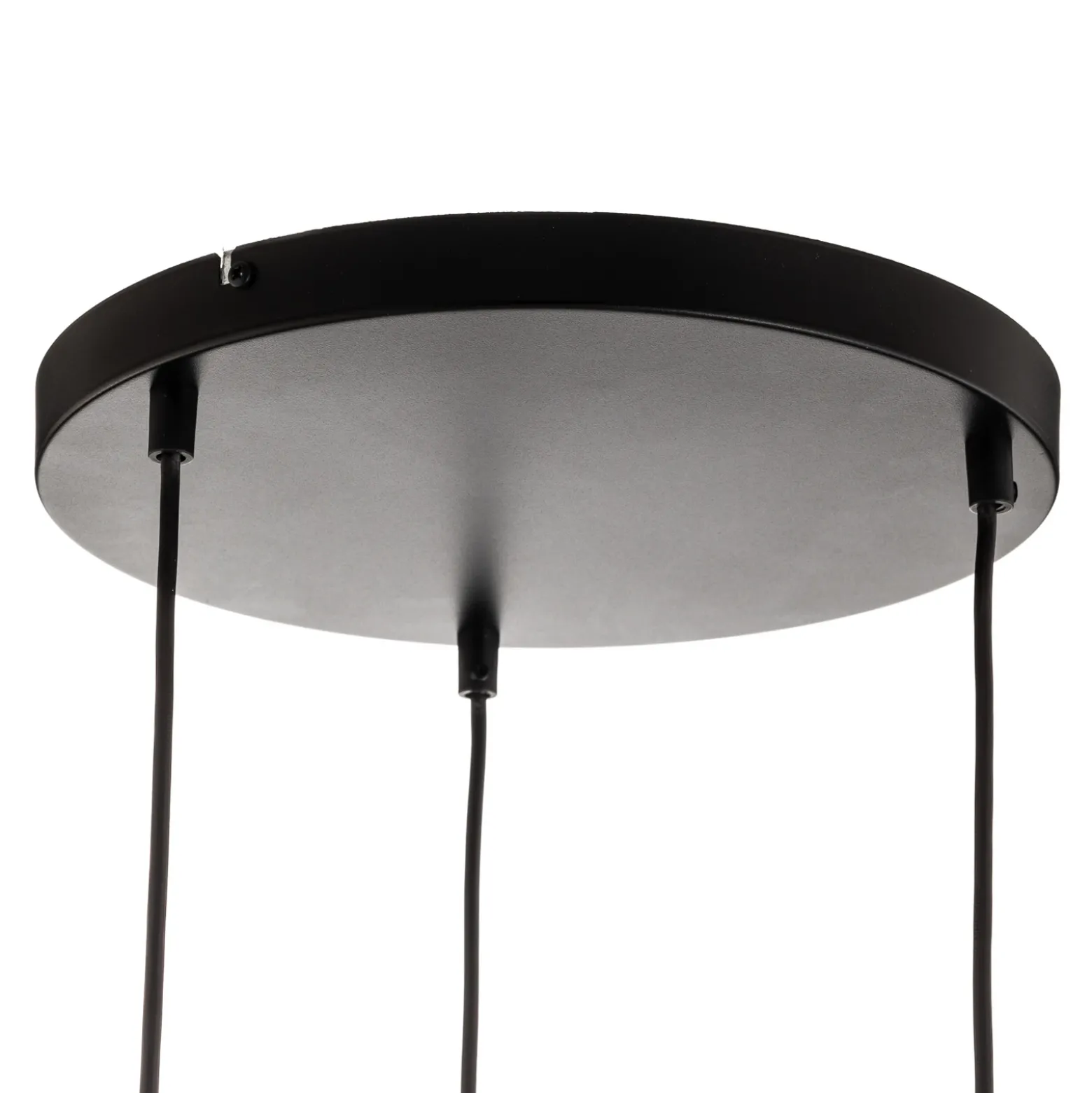 Lámpara colgante Glassy, 3 luces, redonda, grafito/ámbar/transparente, vidrio