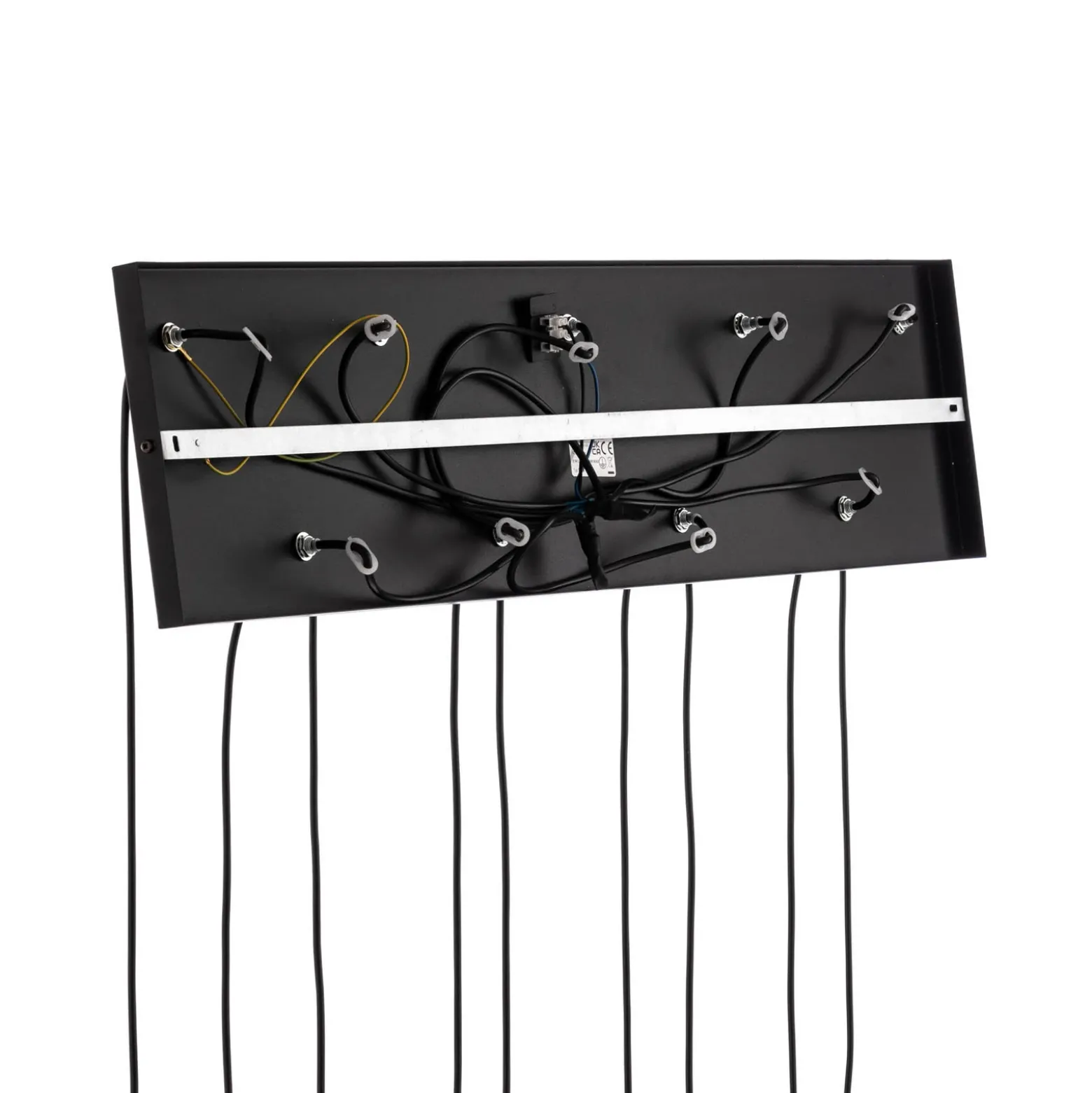 Lámpara colgante Glassy, 9 luces, negro, grafito, cristal, E14