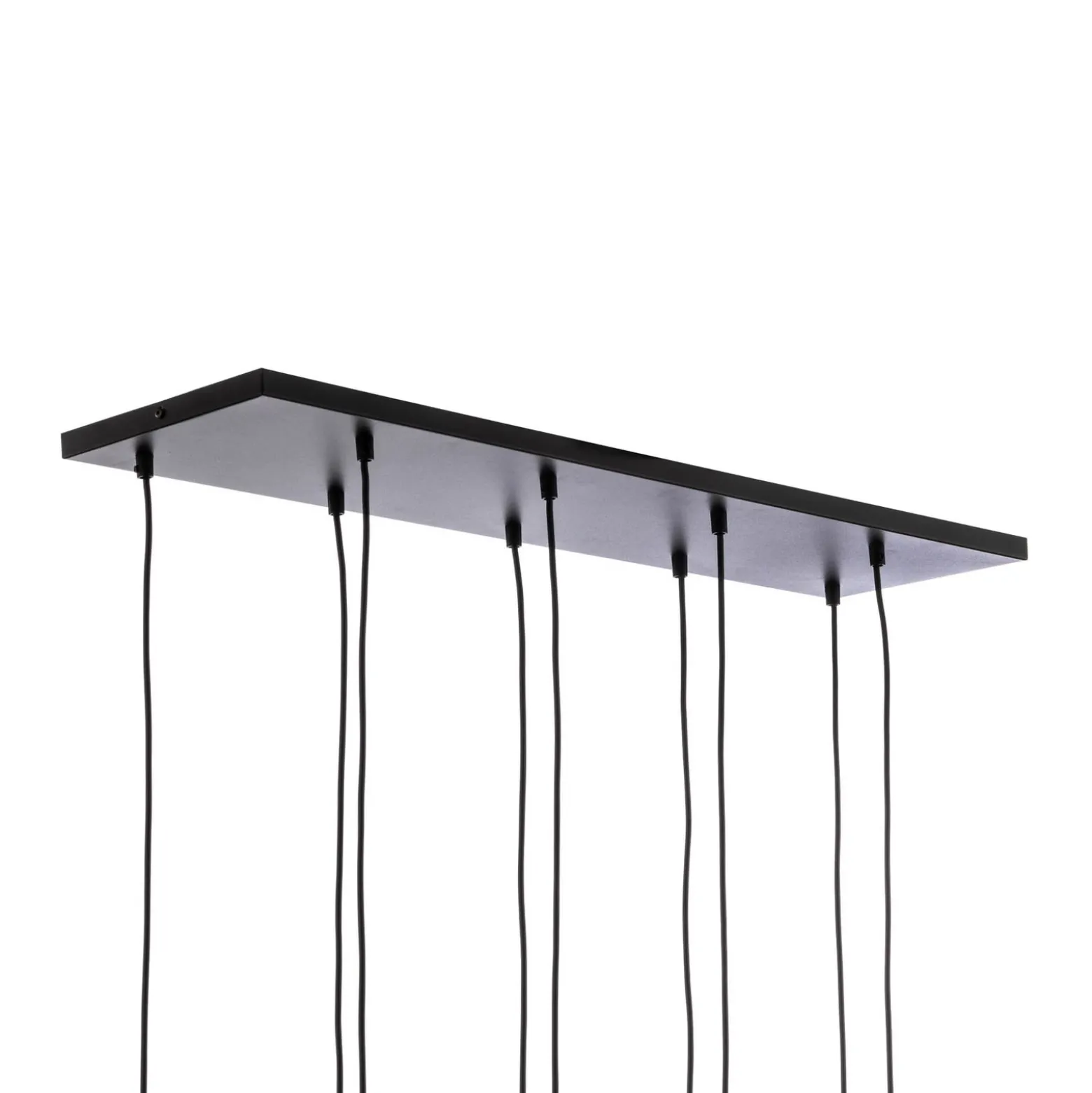 Lámpara colgante Glassy, 9 luces, negro, grafito, cristal, E14