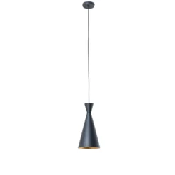 Lámpara colgante Glenora, negra, Ø 18 cm, metal, E27