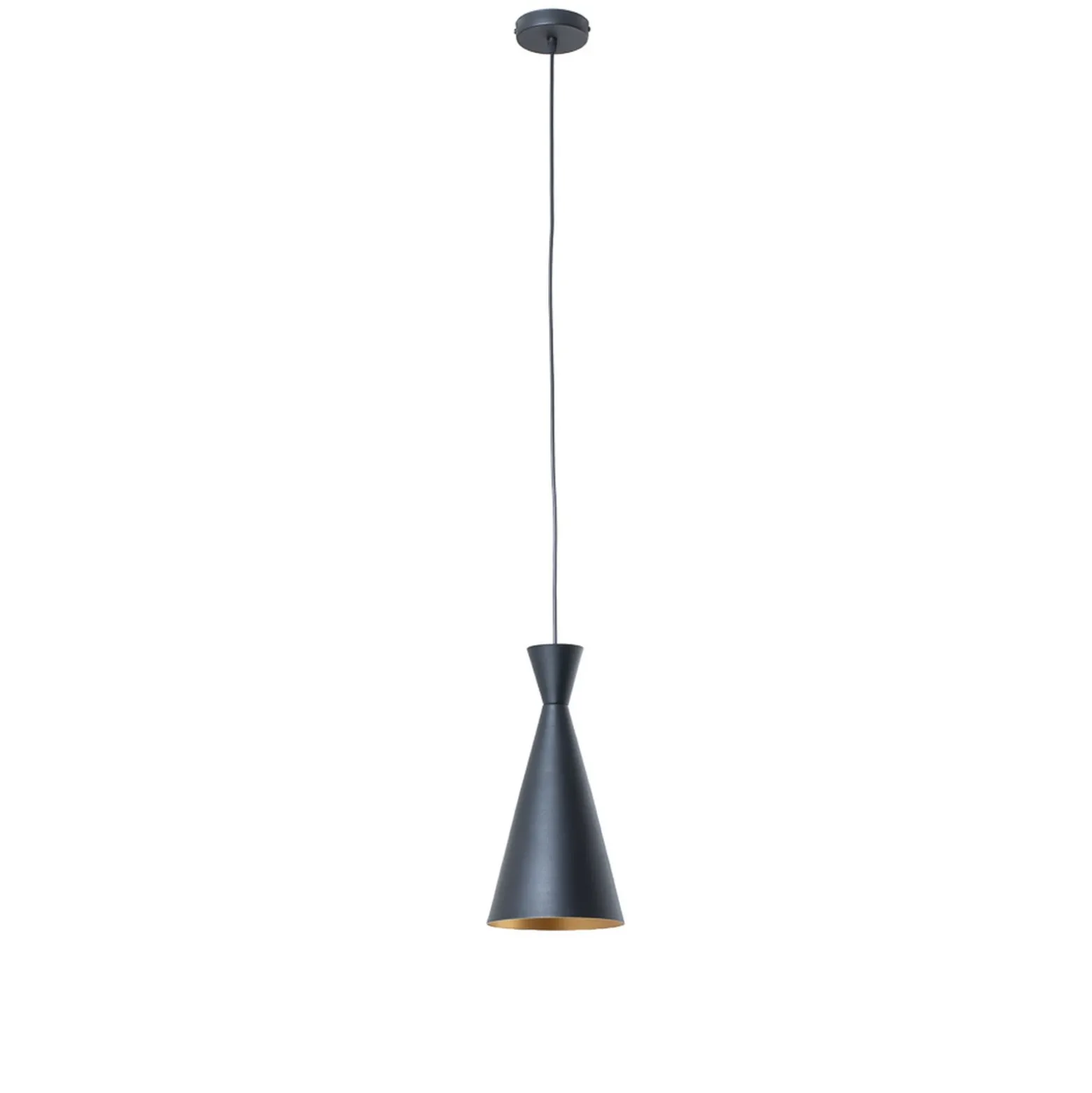 Lámpara colgante Glenora, negra, Ø 18 cm, metal, E27