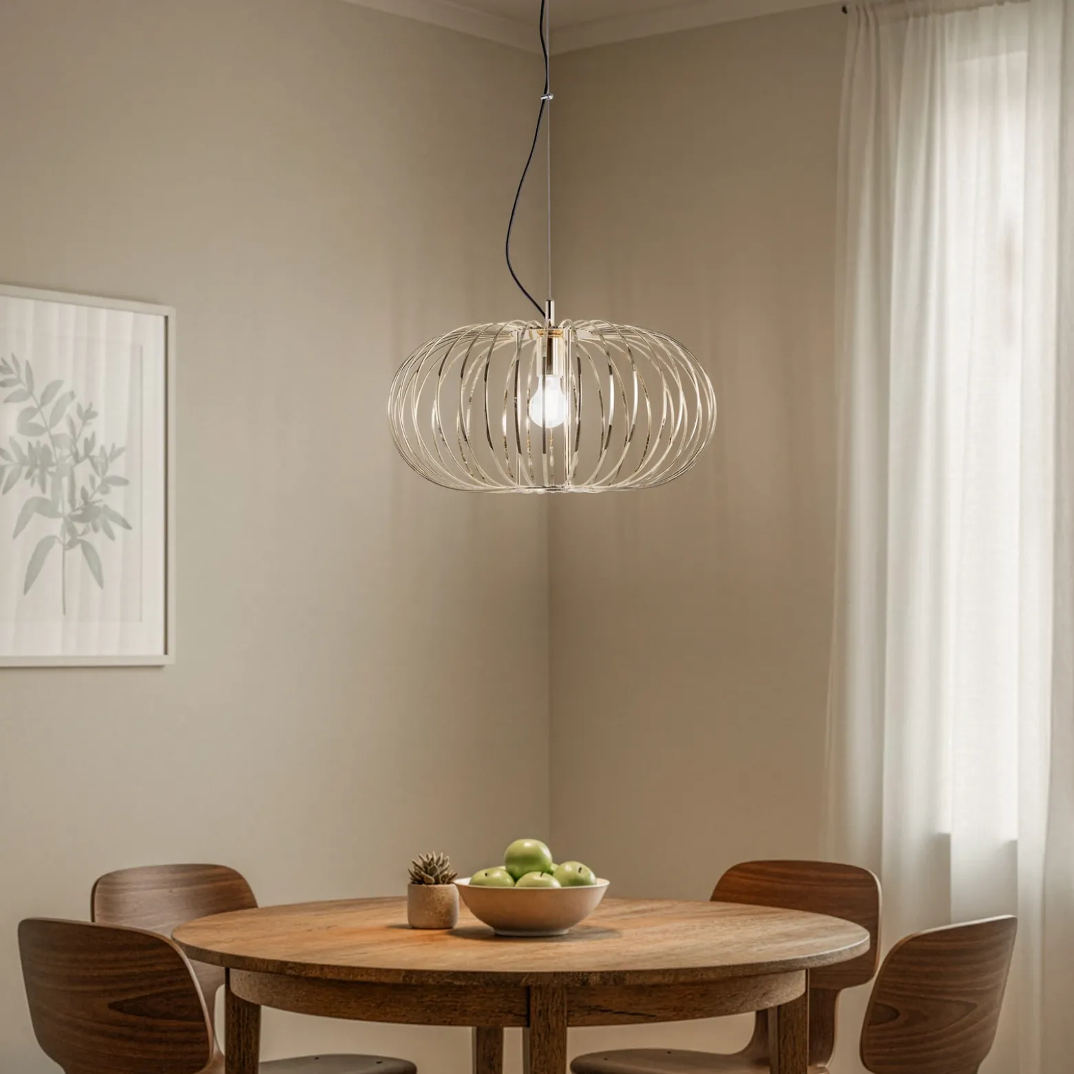 Lámpara colgante Globe, Ø 51 cm, color dorado, 1 luz, E27