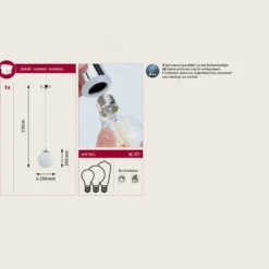 Lámpara colgante Globe de Paulmann, blanco satinado/cromo Ø 20 cm IP44