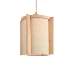 Lámpara colgante GOOD & MOJO Corsica, color natural, madera de aliso, E27