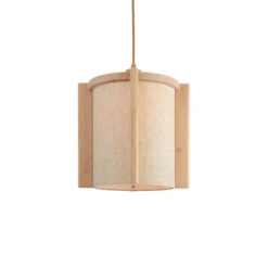 Lámpara colgante GOOD & MOJO Corsica, color natural, madera de aliso, E27