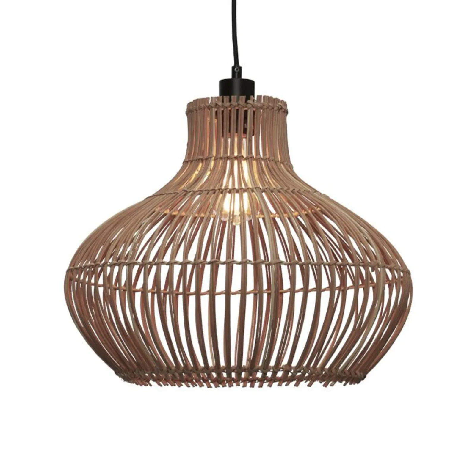 Lámpara colgante GOOD & MOJO Kalahari, Ø 42 cm, color natural, ratán, E27