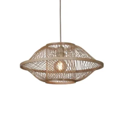 Lámpara colgante GOOD & MOJO Maui, color natural, Ø 50 cm, bambú, E27