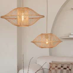 Lámpara colgante GOOD & MOJO Maui, color natural, Ø 50 cm, bambú, E27