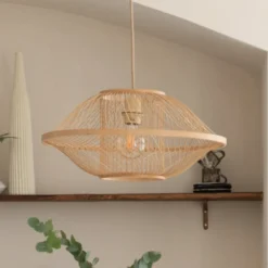 Lámpara colgante GOOD & MOJO Maui, color natural, Ø 50 cm, bambú, E27