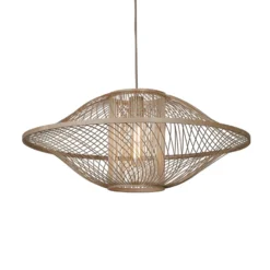 Lámpara colgante GOOD & MOJO Maui, color natural, Ø 70 cm, bambú, E27