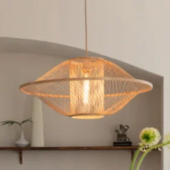 Lámpara colgante GOOD & MOJO Maui, color natural, Ø 70 cm, bambú, E27