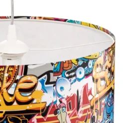Lámpara colgante «Graffiti» con estampado fotográfico a todo color