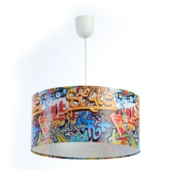 Lámpara colgante «Graffiti» con estampado fotográfico a todo color