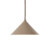 Lámpara colgante Grasp de FRANDSEN, gris arena, Ø 15 cm, con enchufe