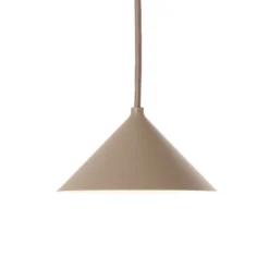 Lámpara colgante Grasp de FRANDSEN, gris arena, Ø 15 cm, con enchufe