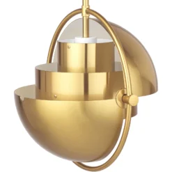 Lámpara colgante Gubi Multi-Lite, Ø 27 cm, latón/latón